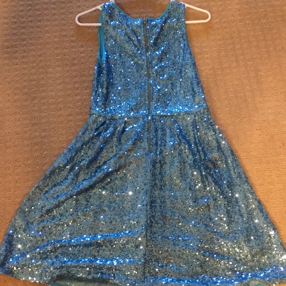 Fun blue sequin dress! - Picture 3 of 3